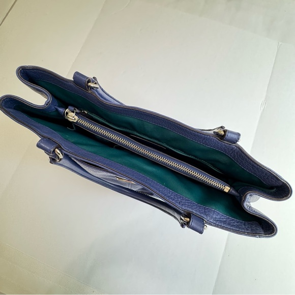 Coach Park Pebbled Leather Carryall Satchel F23280 French Blue - Picture 7 of 17